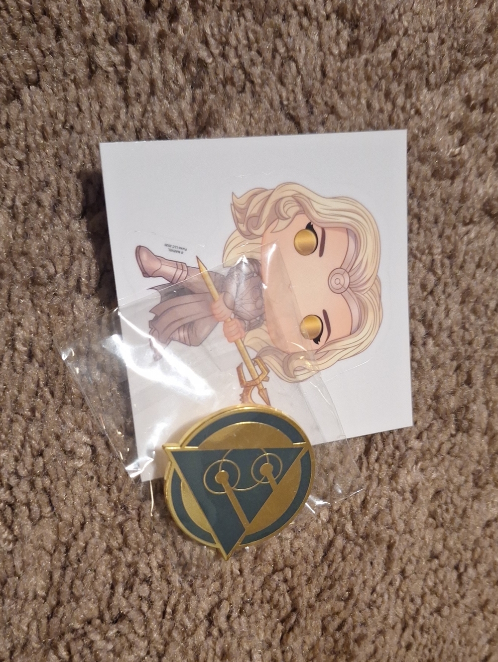 Marvel Gold and Dark Green Enamel Pin - Kids Accessory